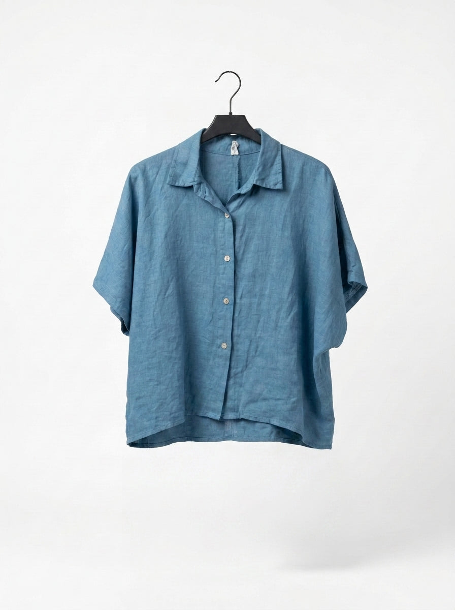 Блуза (Bluza) L&N MODA 24439 – Насыщенный изумрудный стиль