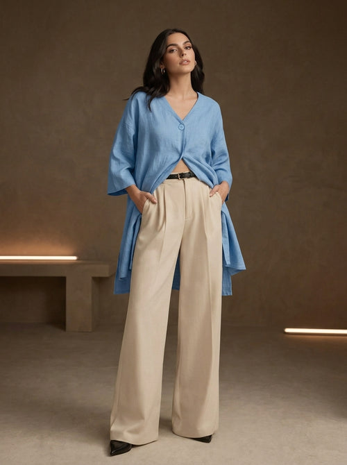 ITALY 6161 Blouse – Effortless elegance in blue